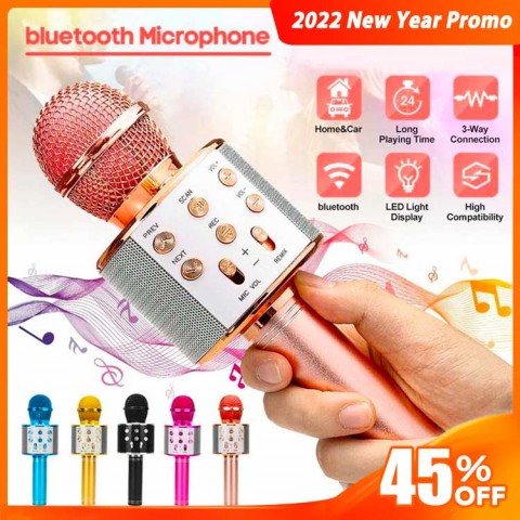 Wireless Bluetooth karaoke microphone