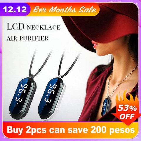 LCD necklace air purifier