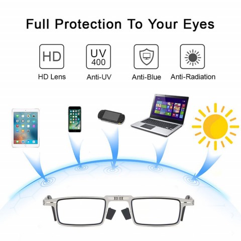 2022 Hot Sale Ultra Light Titanium Screwless Foldable Reading Glasses