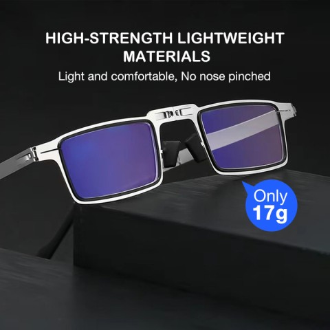 2022 Hot Sale Ultra Light Titanium Screwless Foldable Reading Glasses