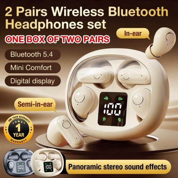 2 Pairs Wireless Bluetooth Headphones se..