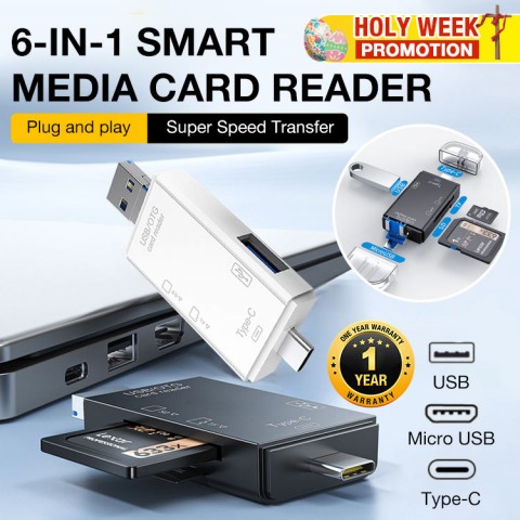 6-in-1 Smart Media Card Reader