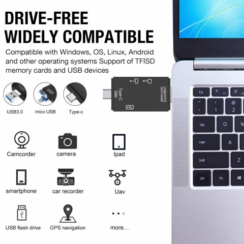 6-in-1 Smart Media Card Reader