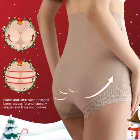 Lace high-waisted shaping pants