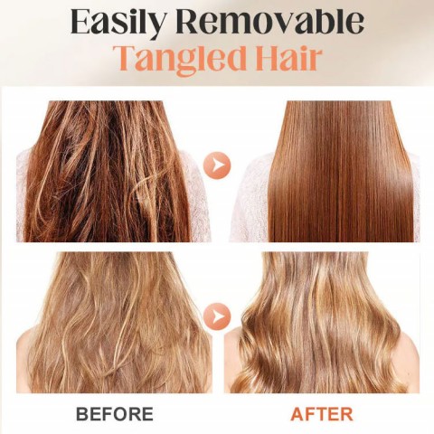 Mini wireless electric hair straightening brush