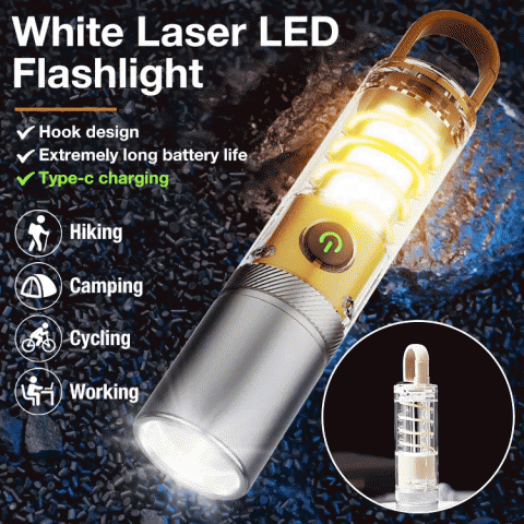 White Laser LED Flashlight