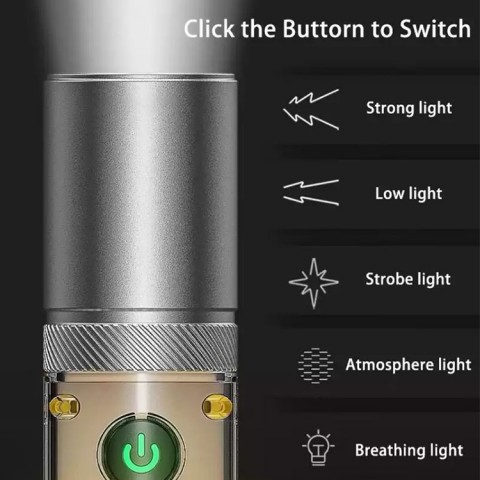 White Laser LED Flashlight