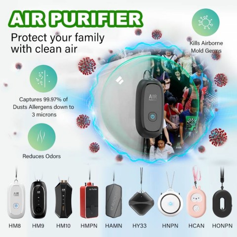 Collection of high-quality wearable air purifiers