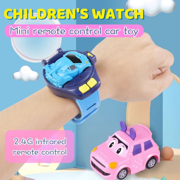 Children watch mini remote control car t..