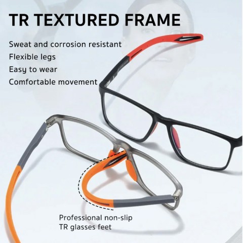 Stylish silicone sports presbyopia glasses