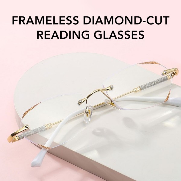 Frameless Irregular Reading Glasses..