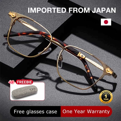 Pure titanium mens reading glasses imported from Japan - anti-blue light anti-fatigue