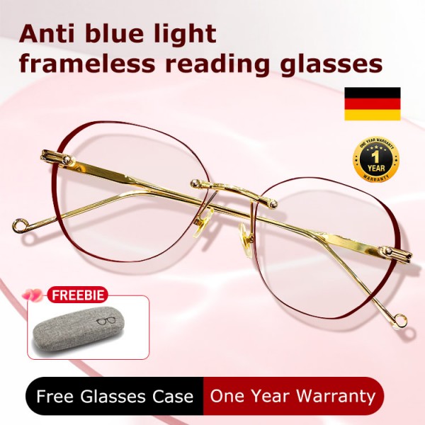 anti blue light frameless reading glasse..