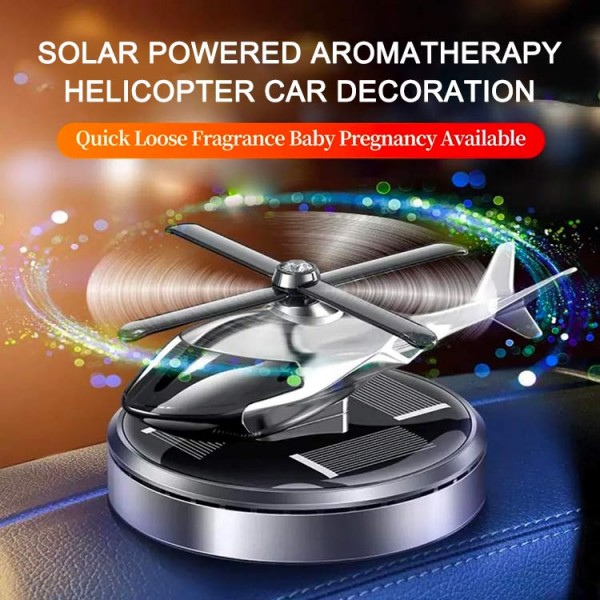 Solar powered aromatherapy helicopter ca..