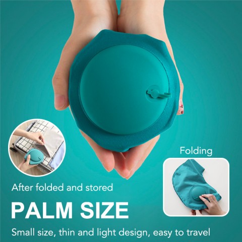 Press-type inflatable portable neck support