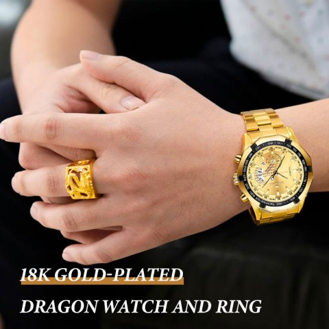 18K Gold-plated Dragon Watch