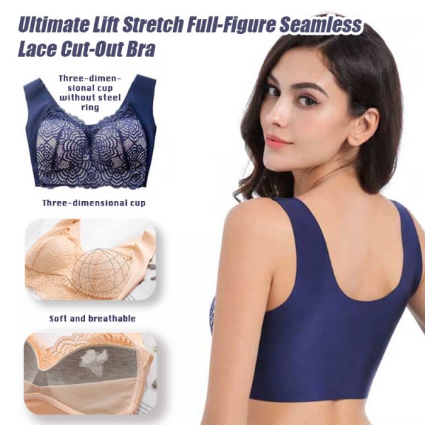 Ultimate Lift Stretch Full-Figure Seamless Lace Cut-Out Bra