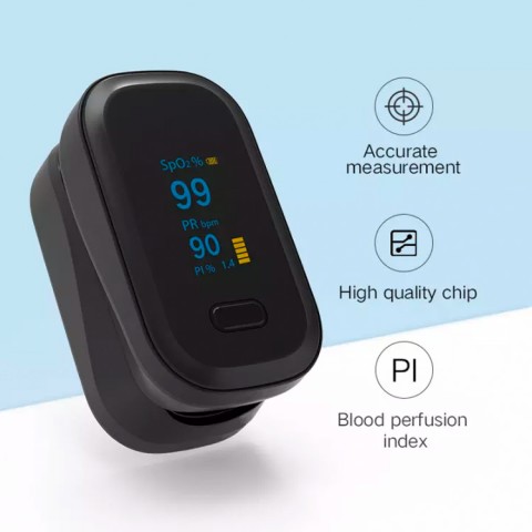 O2 Blood Oxygen Saturation Monitor Finger Clip Pulse Oximeter