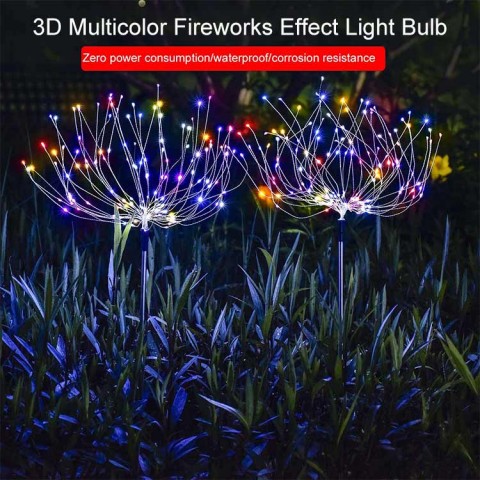 Solar Firework Light Starry Outdoor Courtyard Garden Decoration Waterproof Dandelion Lawn String Light