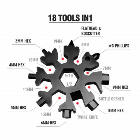 18-in-1 Snowflake Multi-Tool