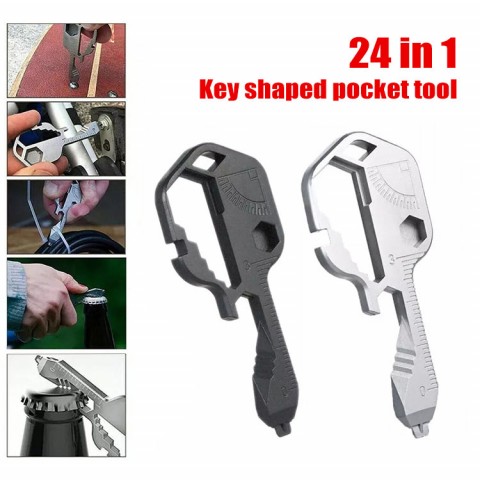 24 in 1 Key shaped pocket tool