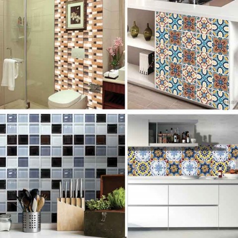 3D Ceramic Tile Wall Sticker-One pack with 6pcs. Buy two packs save 200pesos
