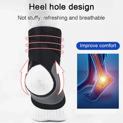 Adjustable pressurized ankle protection brace