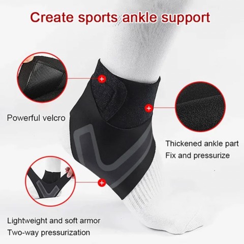 Adjustable pressurized ankle protection brace