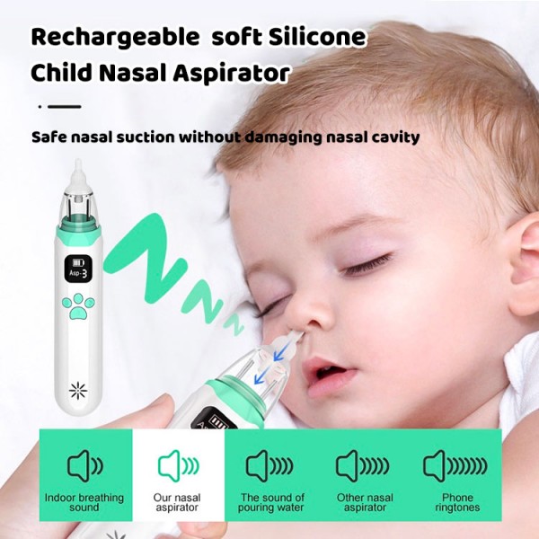 Rechargeable Baby Nose Cleaner Nasal Asp..