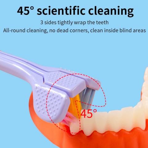 HOT on TIK TOK - 360 Degree Three-sided Soft Bristle Toothbrush Oral Care Safety - Be confident with good mouth smell