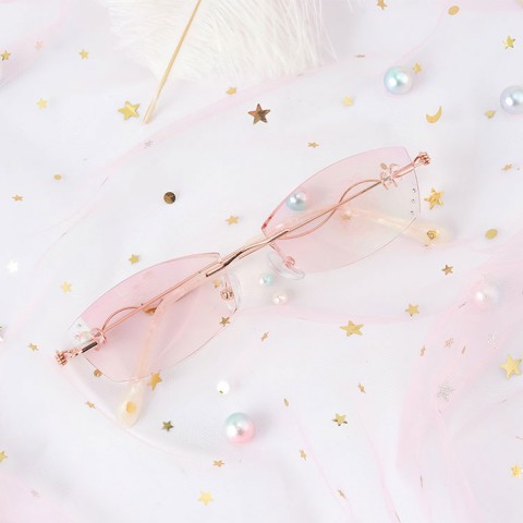 2021 fashionable ladies pink reading glasses