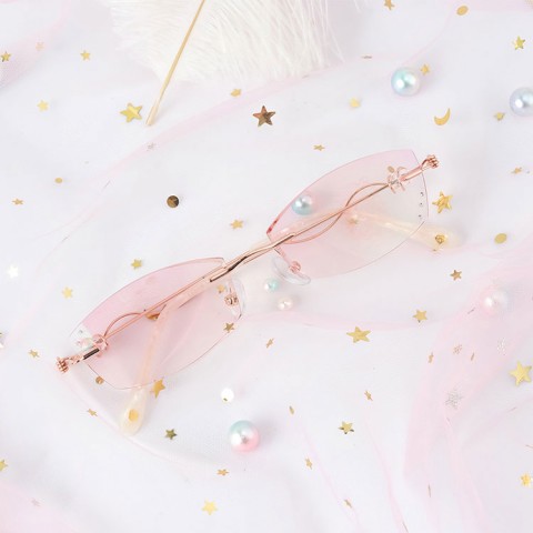 2021 fashionable ladies pink reading glasses