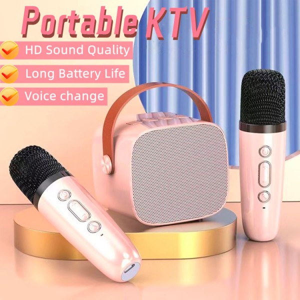 Mini wireless karaoke microphone set