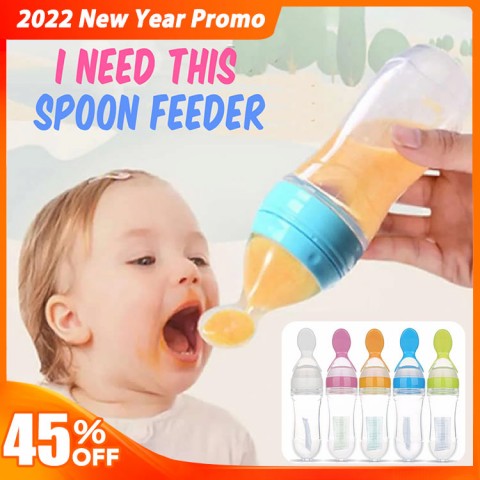 BaBy Spoon Feeder Bottle-BPA FREE