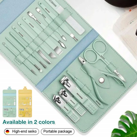 Foldable stainless steel nail clipper set