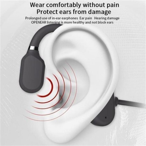 Safe and comfortable bone conduction headphones -Bass upgrade for better listening and better ear protection