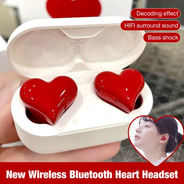 New Wireless Bluetooth Heart Headset
