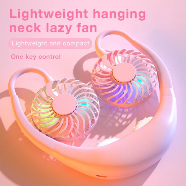 Aromatic neckband fan with light..