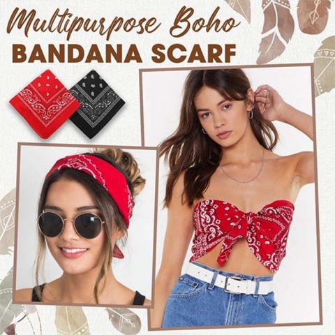 Multipurpose Boho Bandana Scarf