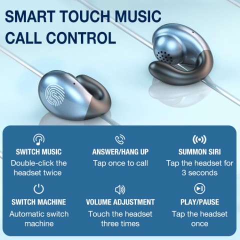 Earring Wireless Bluetooth Same style For Ambie Sound Earcuffs Ear Bone Conduction Earphones Headset TWS Sport Earbuds-TT