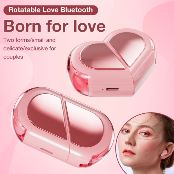 Rotatable Love Bluetooth Headset..