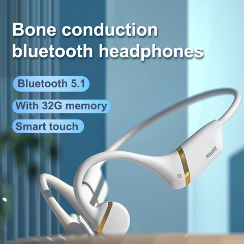 Built-in 23g memory bone conduction wireless bluetooth noise-cancelling headphones