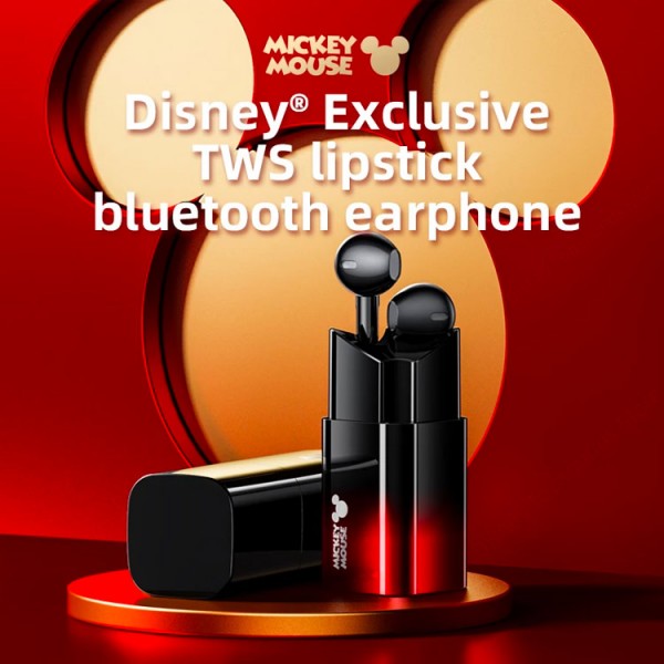 Disney TWS Wireless Bluetooth 5.1 Earphones FX-901V Lipstick Earbuds 
