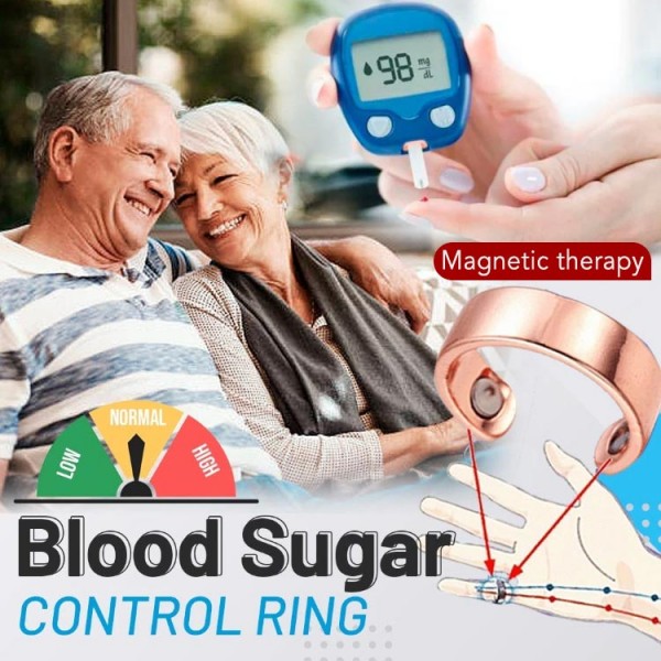 Magnetic therapy blood sugar control ring