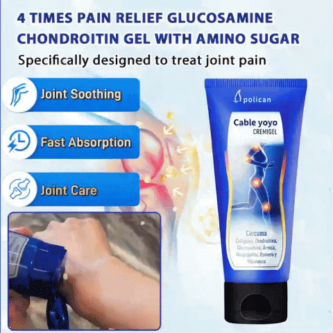 4 Times Pain Relief Glucosamine Chondroitin Gel with Amino Sugar
