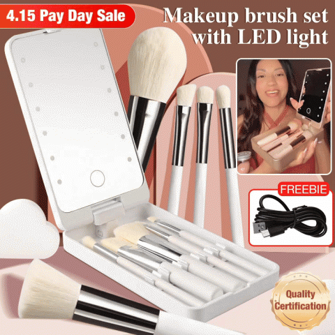 led Makeup Brush Set 