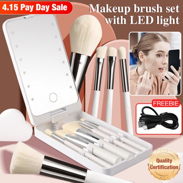 led Makeup Brush Set 