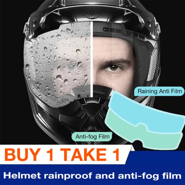 Helmet rainproof and anti-fog film..