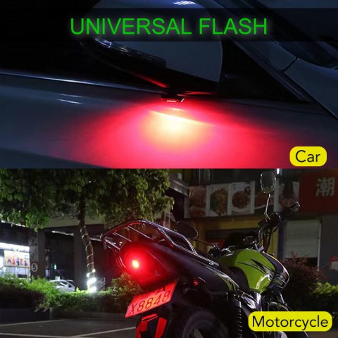 Waterproof 7 Colors Rechargeable Flash for Motorcycle Bike Tail Light