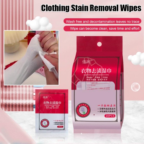 Clothes stain removal wipes